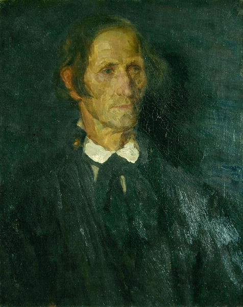 Retrato del Pastor y Tejedor de Lino Rupp de Schwalm de Carl Ludwig Noah Bantzer
