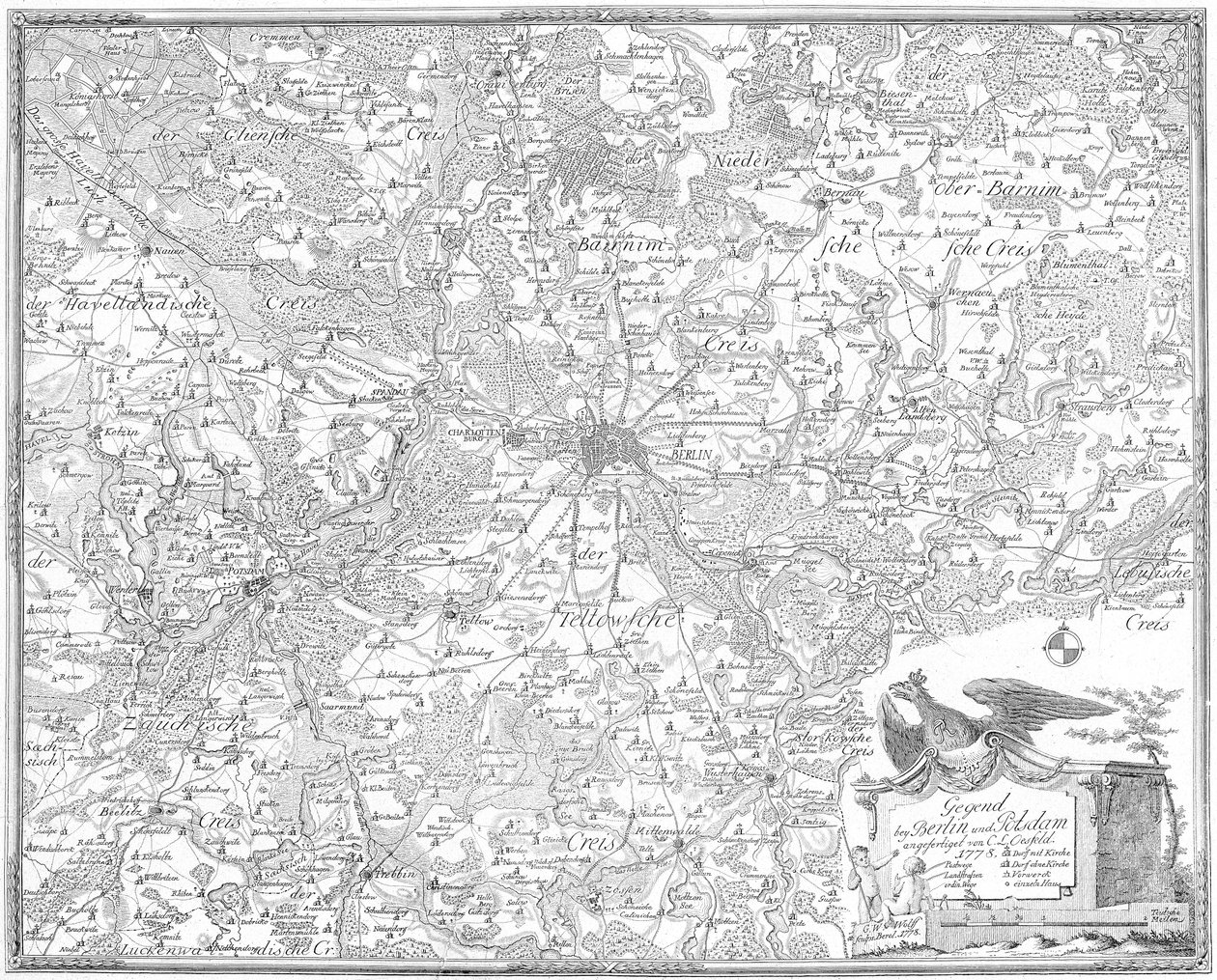 Paisaje cerca de Berlín y Potsdam de Carl Ludwig von Oesfeld