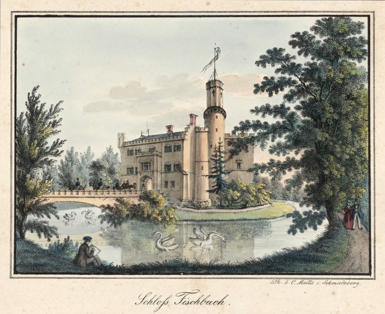 Castillo de Fischbach (Silesia) de Carl Mattis