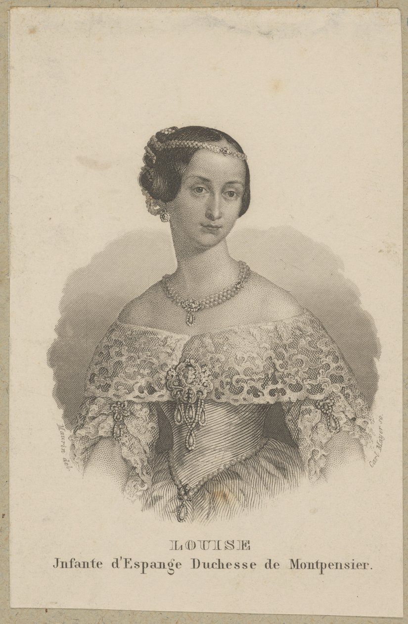 María Luisa Fernanda de España (en realidad María Luísa Fernanda de Borbón, 1832 Madrid - 1897 Sevilla) - infanta de España y duquesa de Montpensier de Carl Mayer