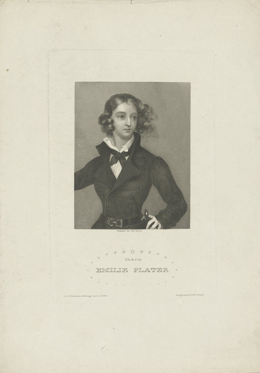 Retrato de Emilia Plater 1806-1831, ca. 1834 de Carl Mayer