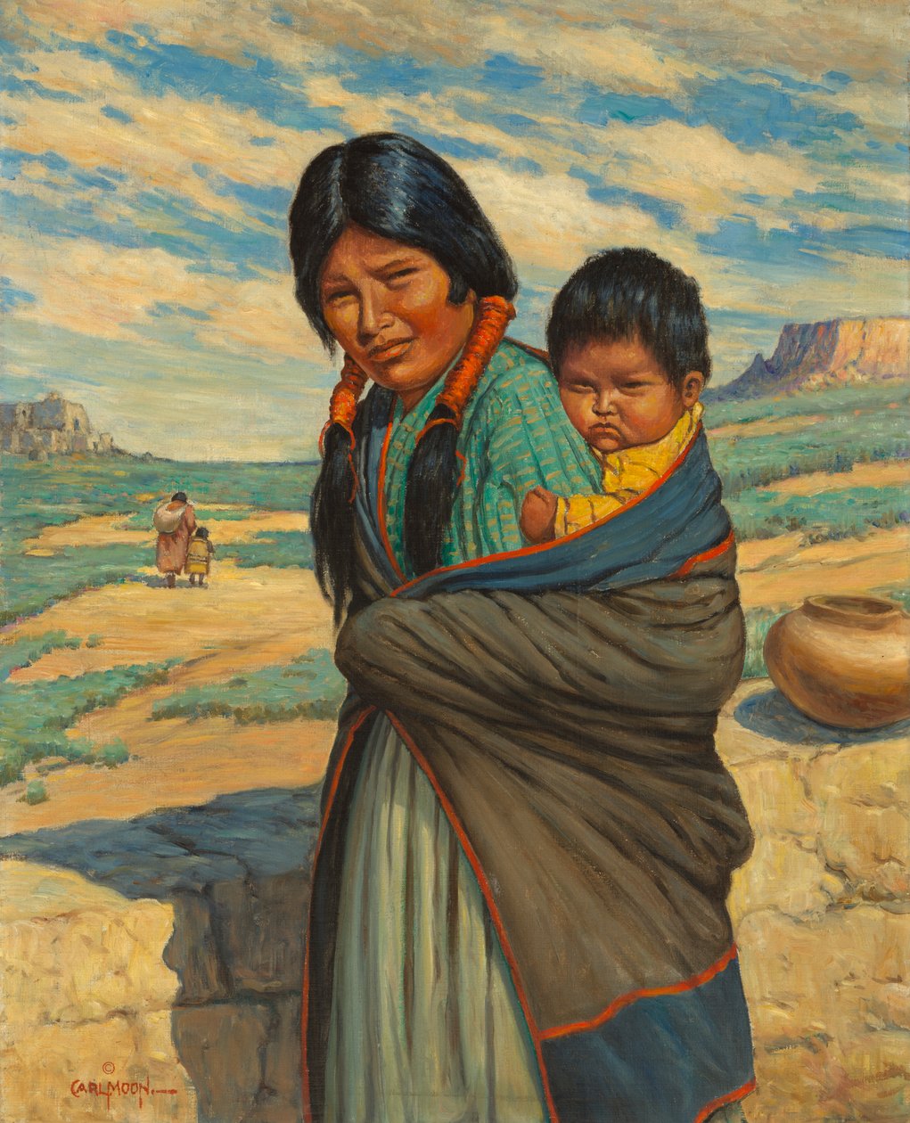 Madre e hijo Hopi de Carl Moon