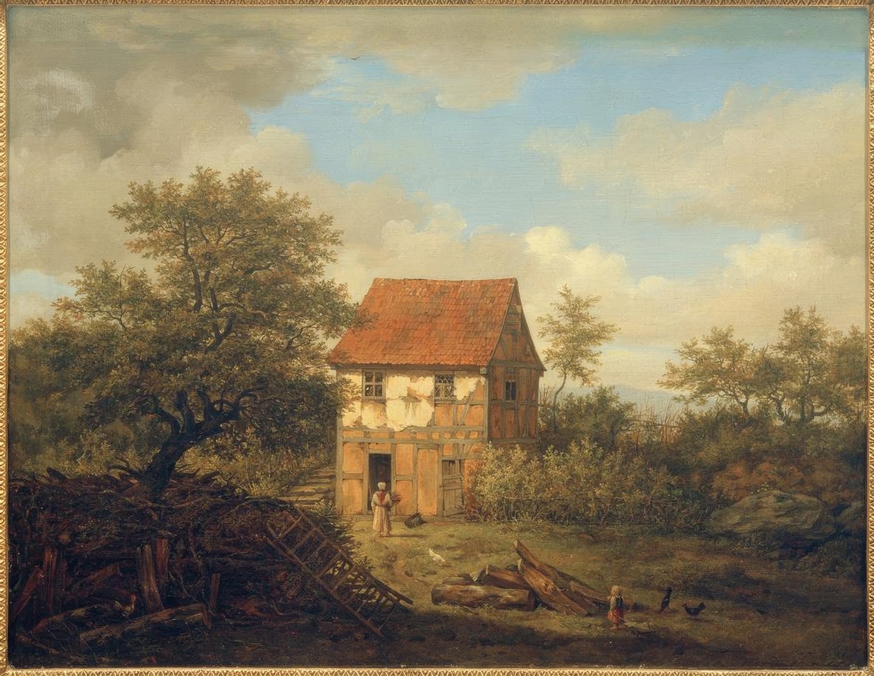Paisaje cerca del castillo Born en las montañas Taunus de Carl Morgenstern