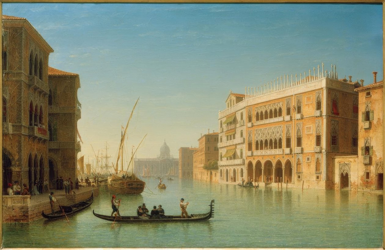 Venecia, Gran Canal / Pintura de Carl Morgenstern de Carl Morgenstern