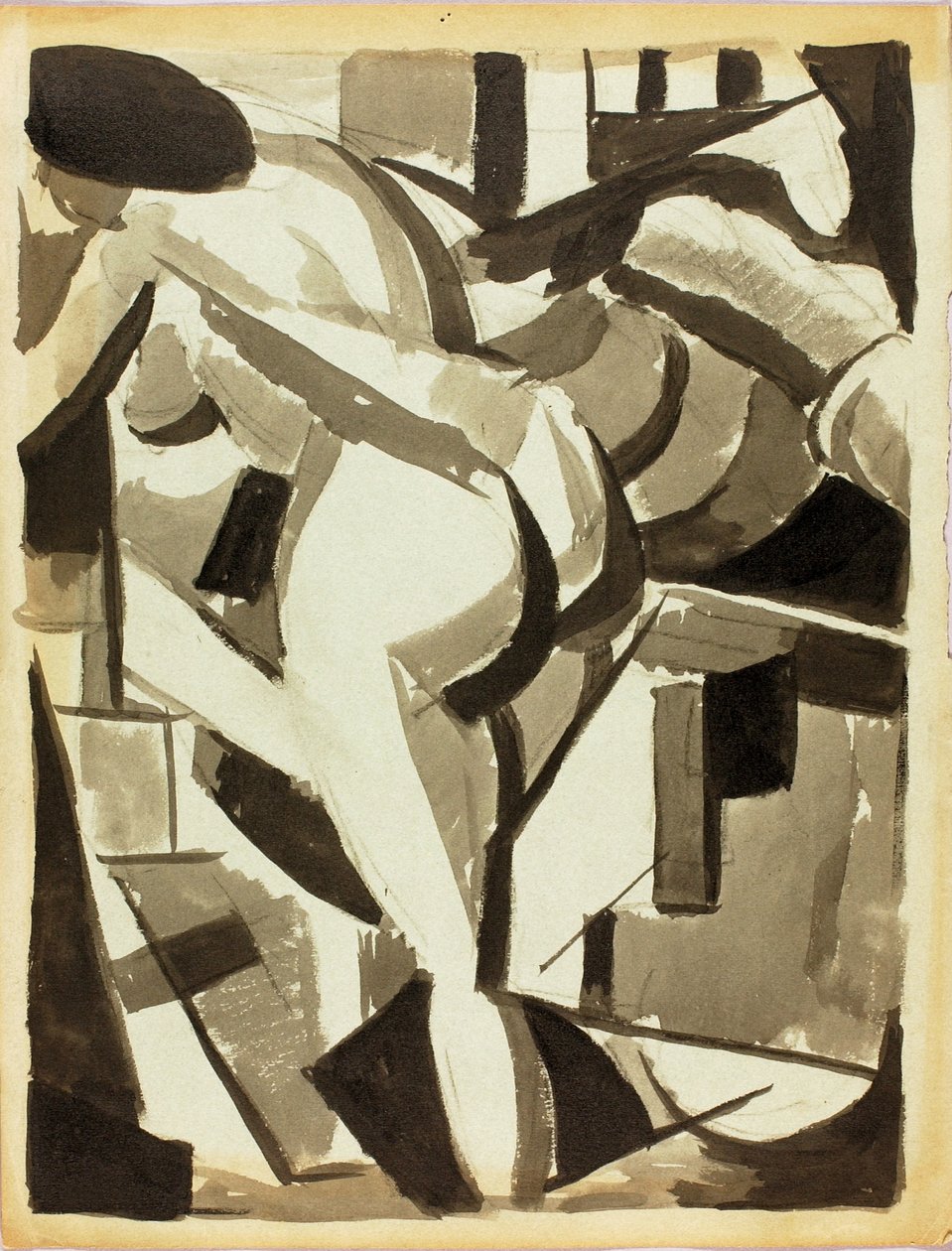 Mujer desnuda agachada de Carl Newman