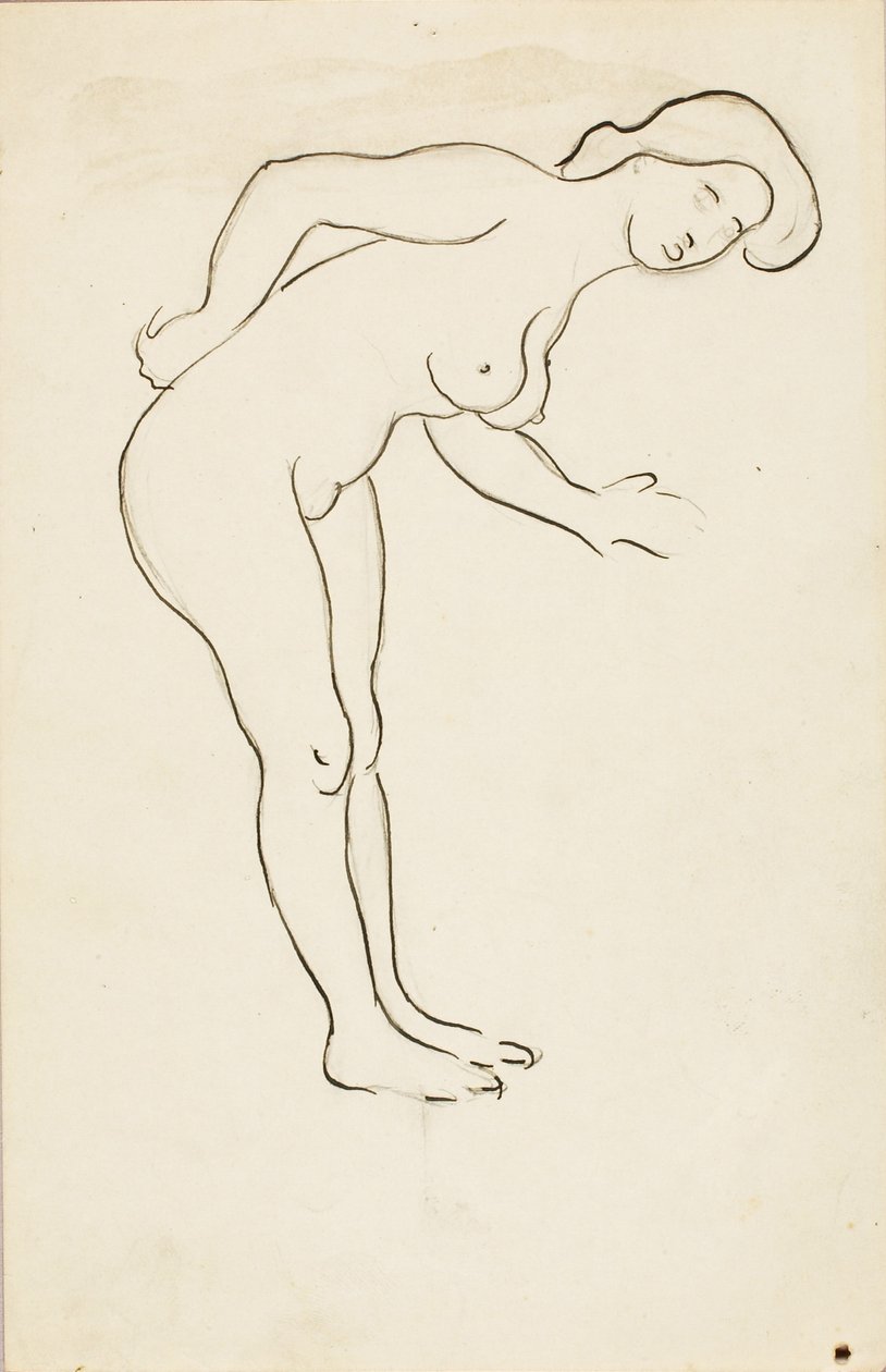 Mujer desnuda inclinada de Carl Newman