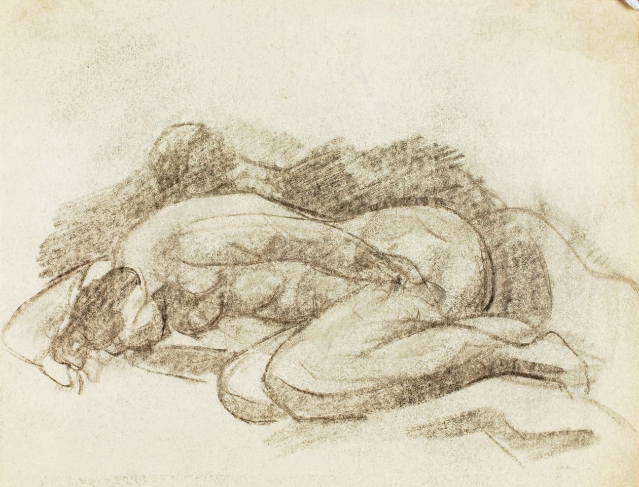 Mujer desnuda tumbada de Carl Newman