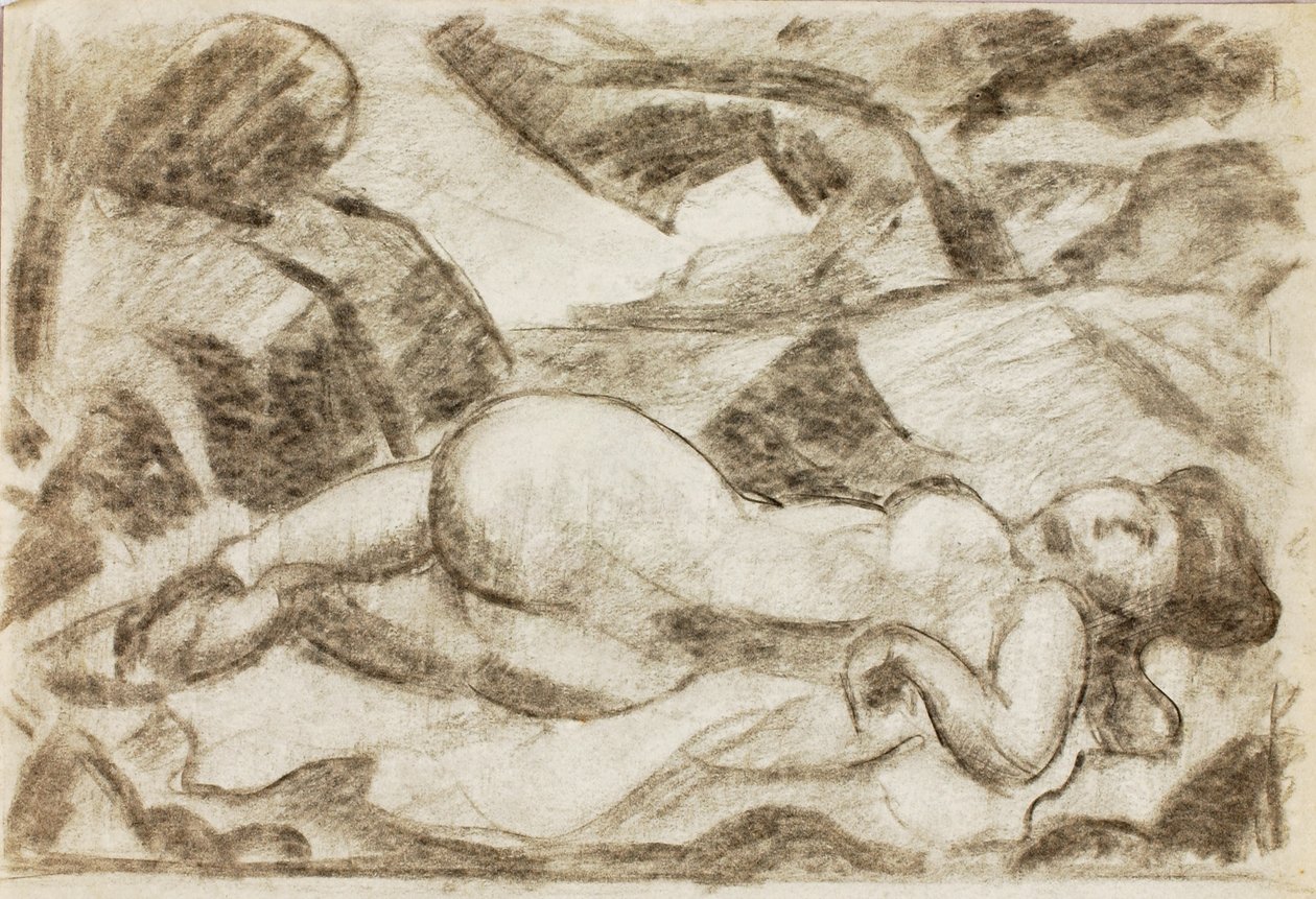 Mujer desnuda, reclinada de Carl Newman