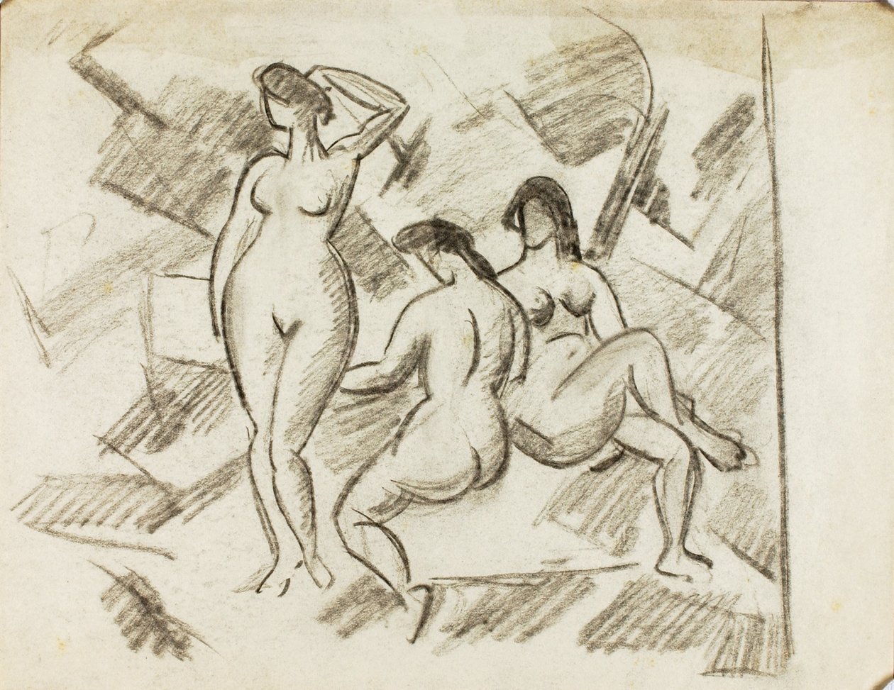 Grupo de tres desnudos femeninos de Carl Newman
