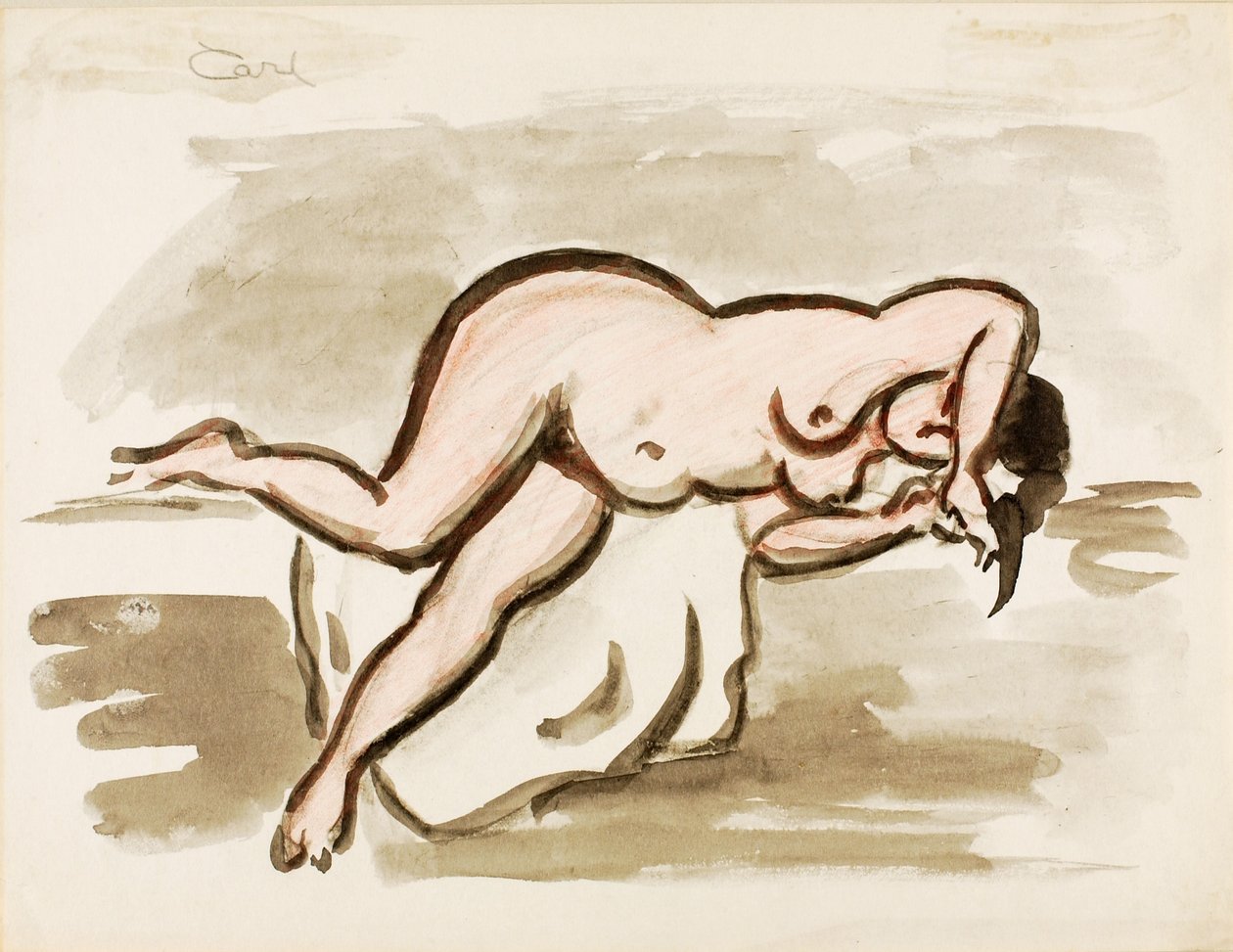 Desnudo femenino reclinado de Carl Newman