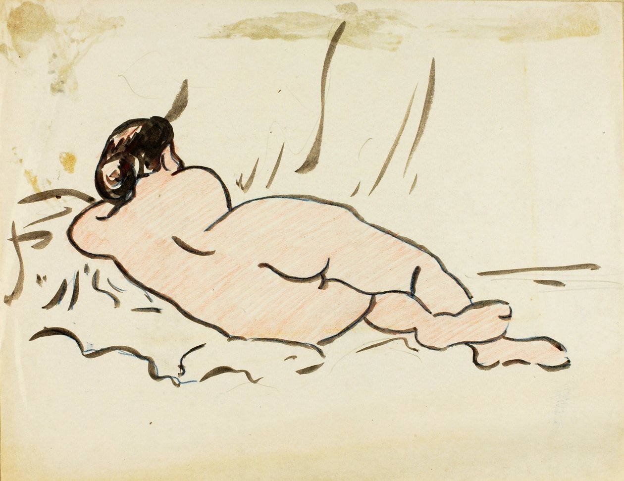 Desnudo reclinado, vista posterior de Carl Newman