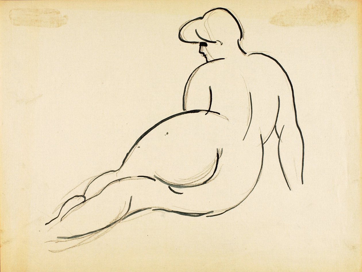 Desnudo reclinado, vista posterior de Carl Newman