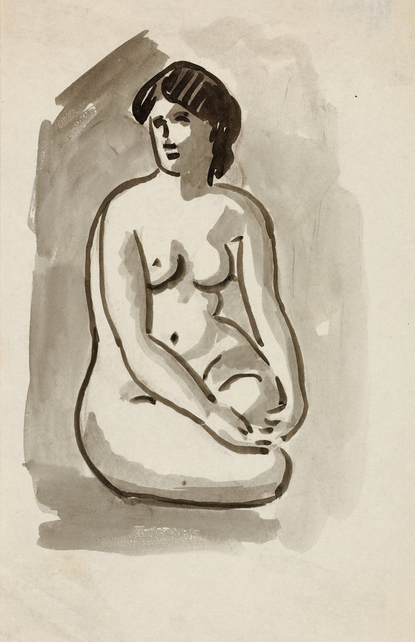 Desnudo femenino sentado de Carl Newman