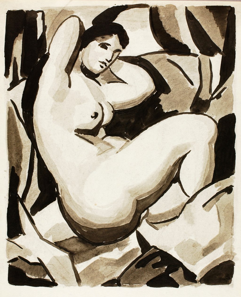 Desnudo femenino sentado de Carl Newman