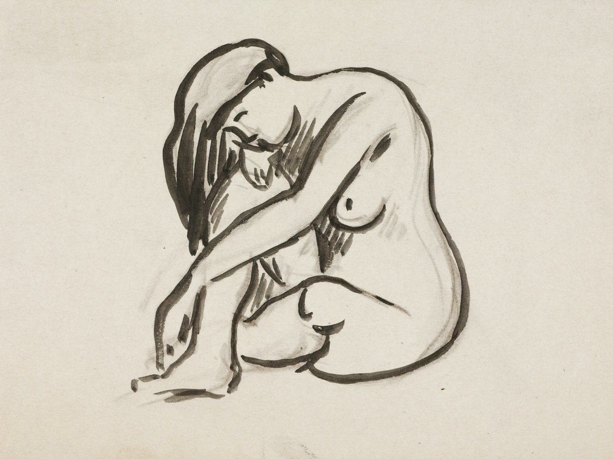 Desnudo sentado de Carl Newman