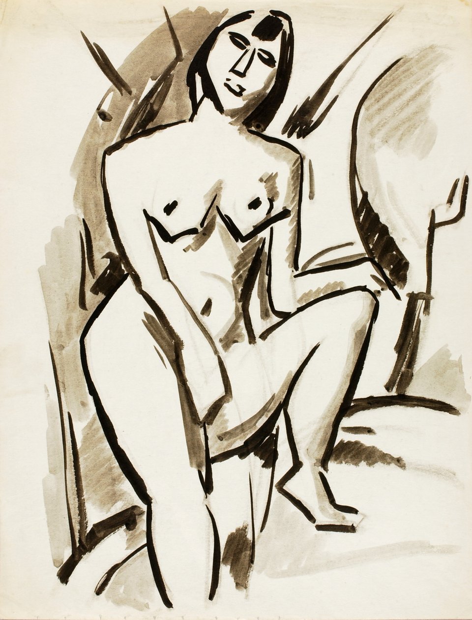 Desnudo femenino de pie de Carl Newman