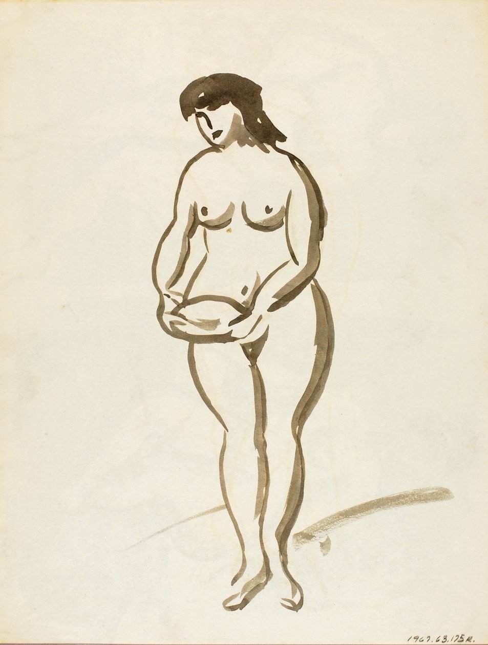 Desnudo femenino de pie de Carl Newman