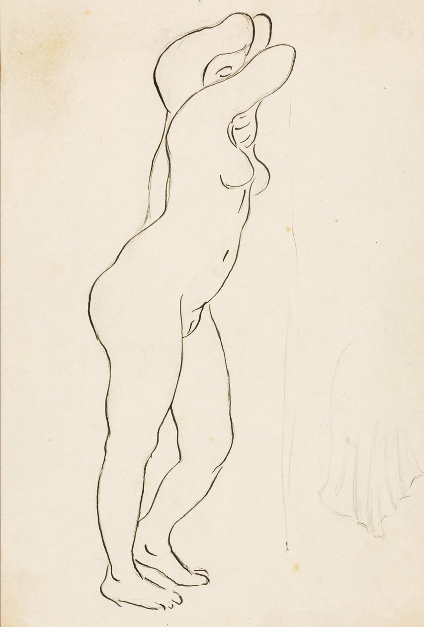 Desnudo femenino de pie de Carl Newman