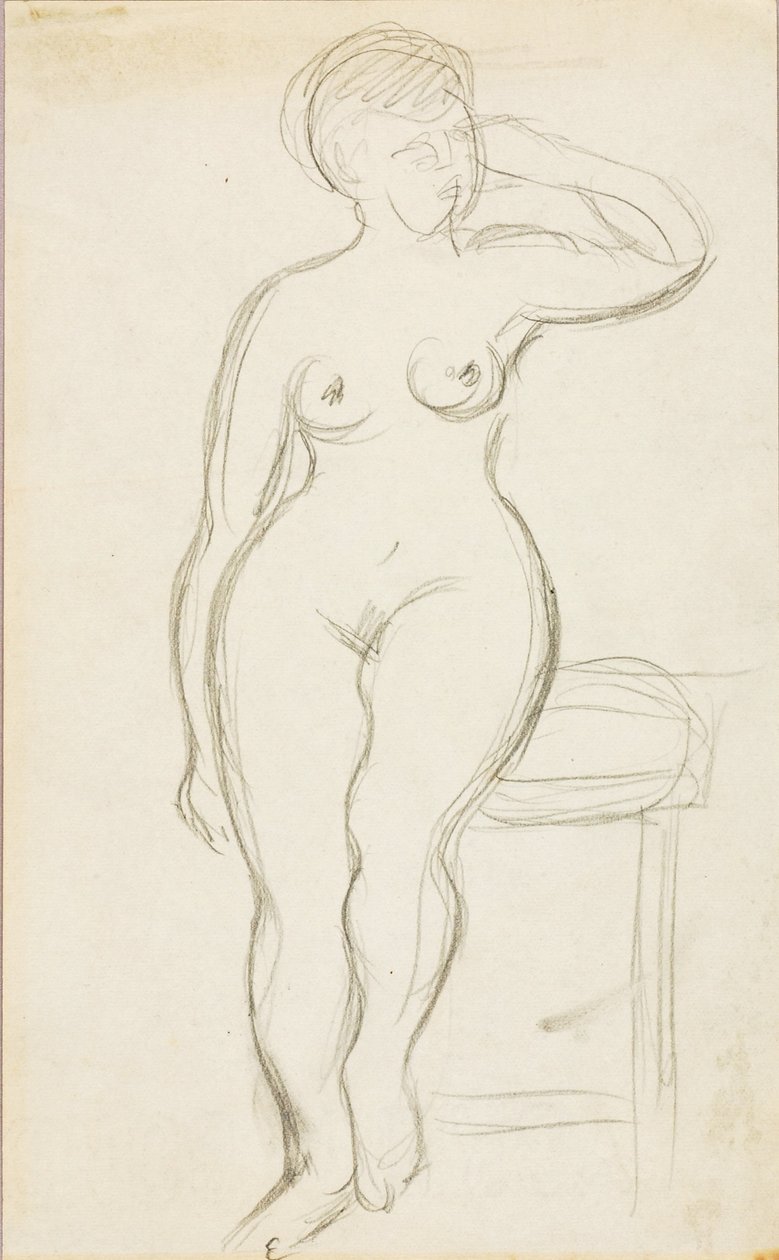 Desnudo femenino de pie de Carl Newman
