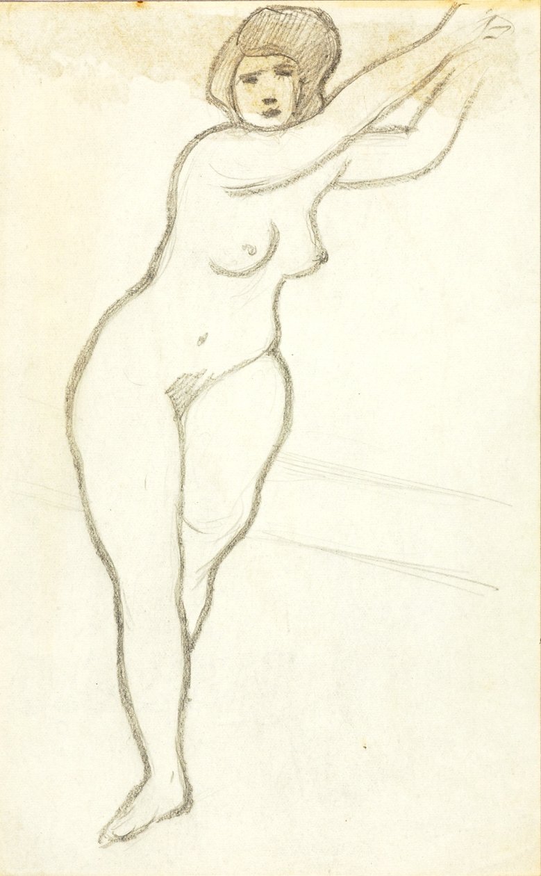 Desnudo femenino de pie de Carl Newman