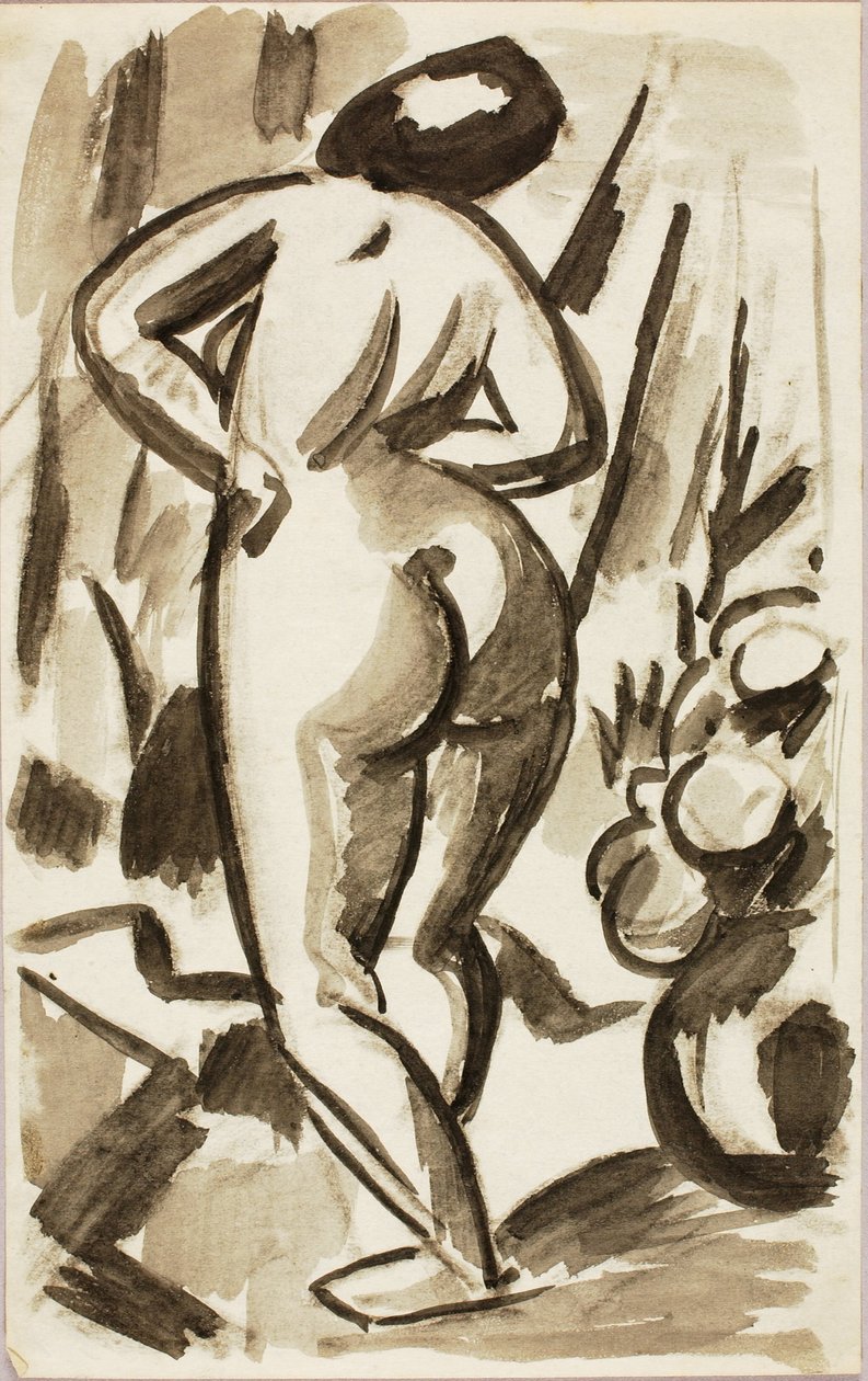 Desnudo femenino de pie de Carl Newman
