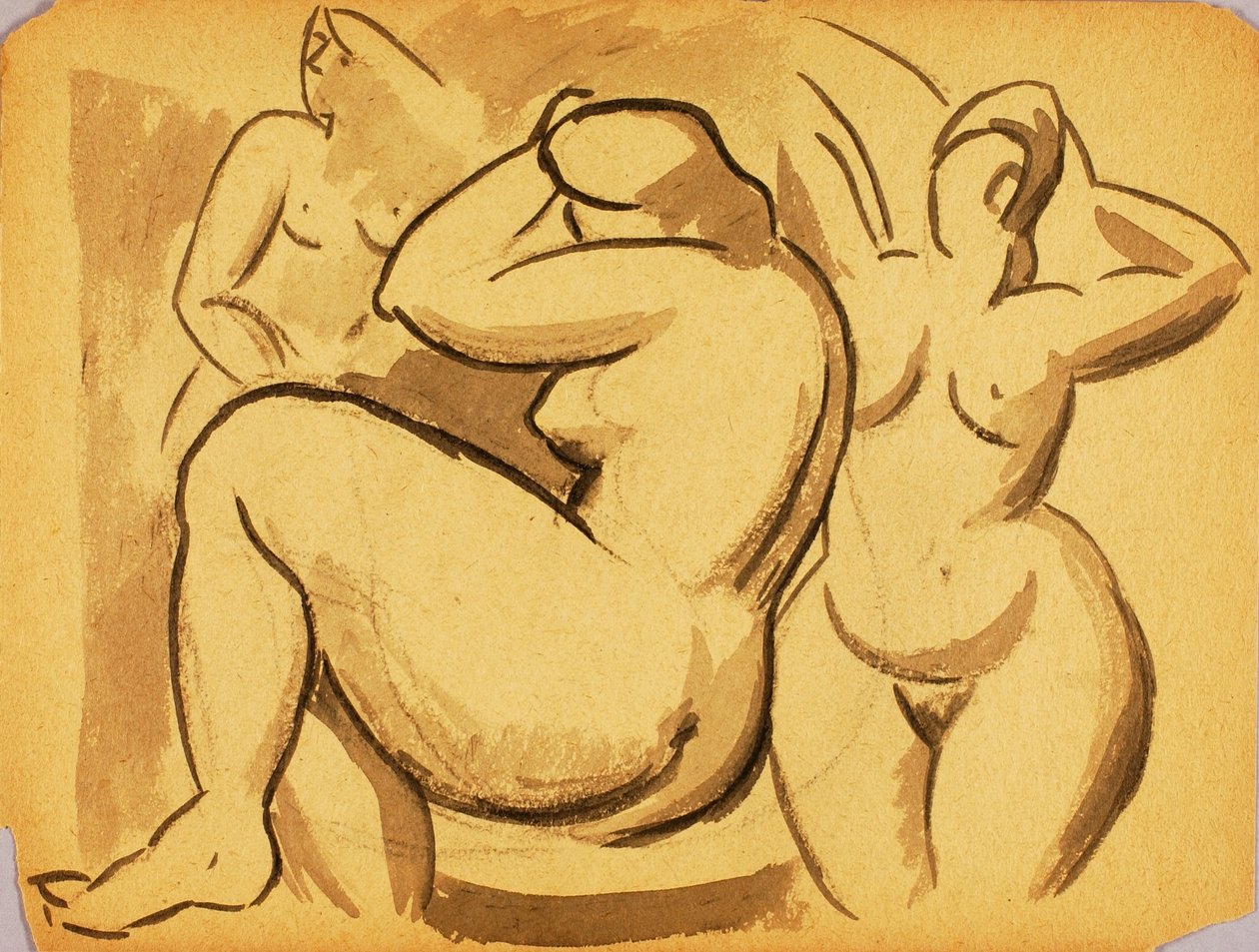 Tres desnudos femeninos de Carl Newman