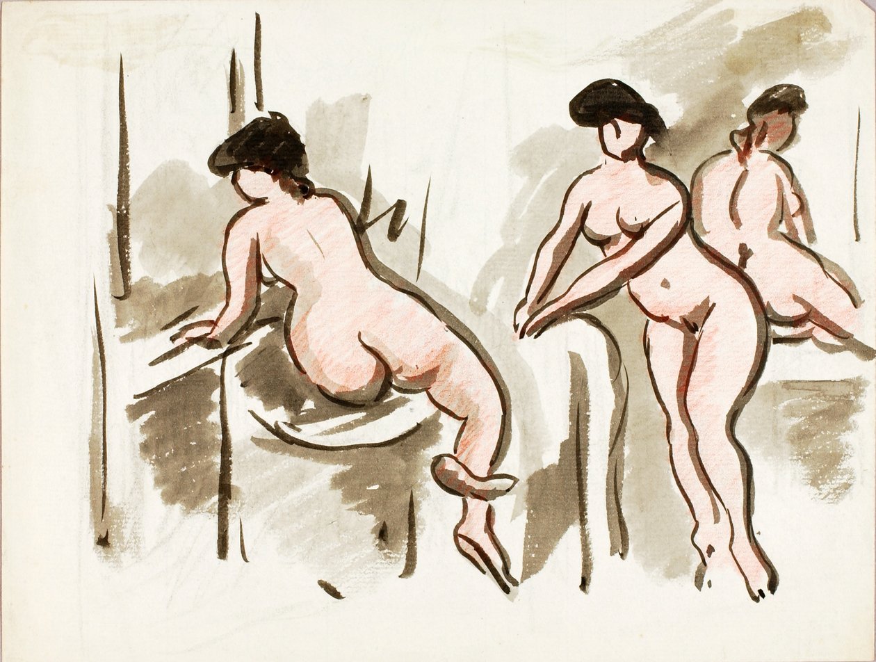 Tres desnudos femeninos de Carl Newman