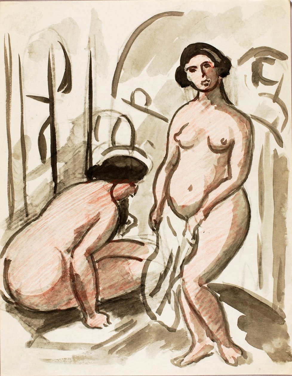 Dos figuras desnudas de Carl Newman