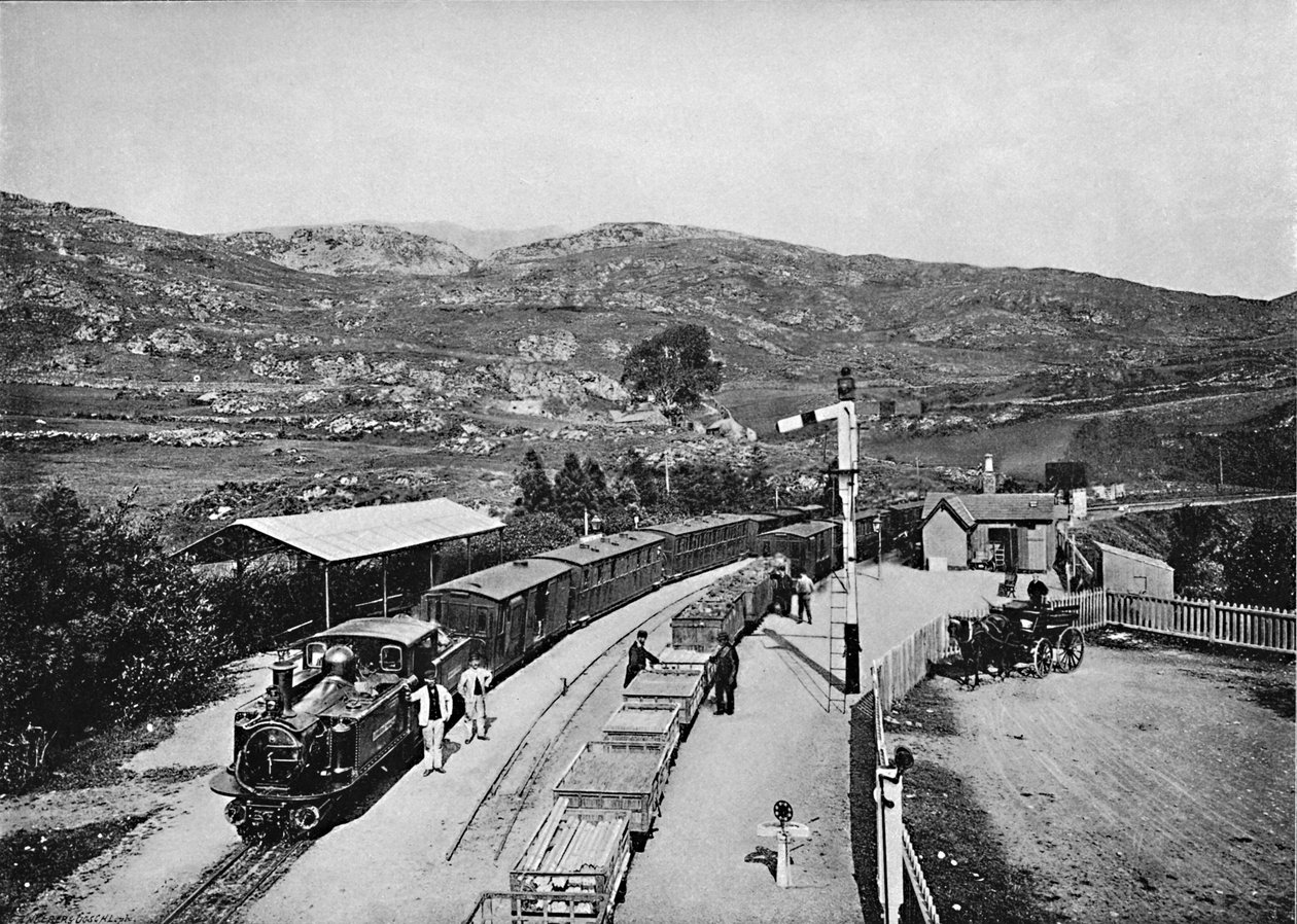 Ferrocarril de Ffestiniog: Estación Tan-Y-Bwlch, c1896 de Carl Norman