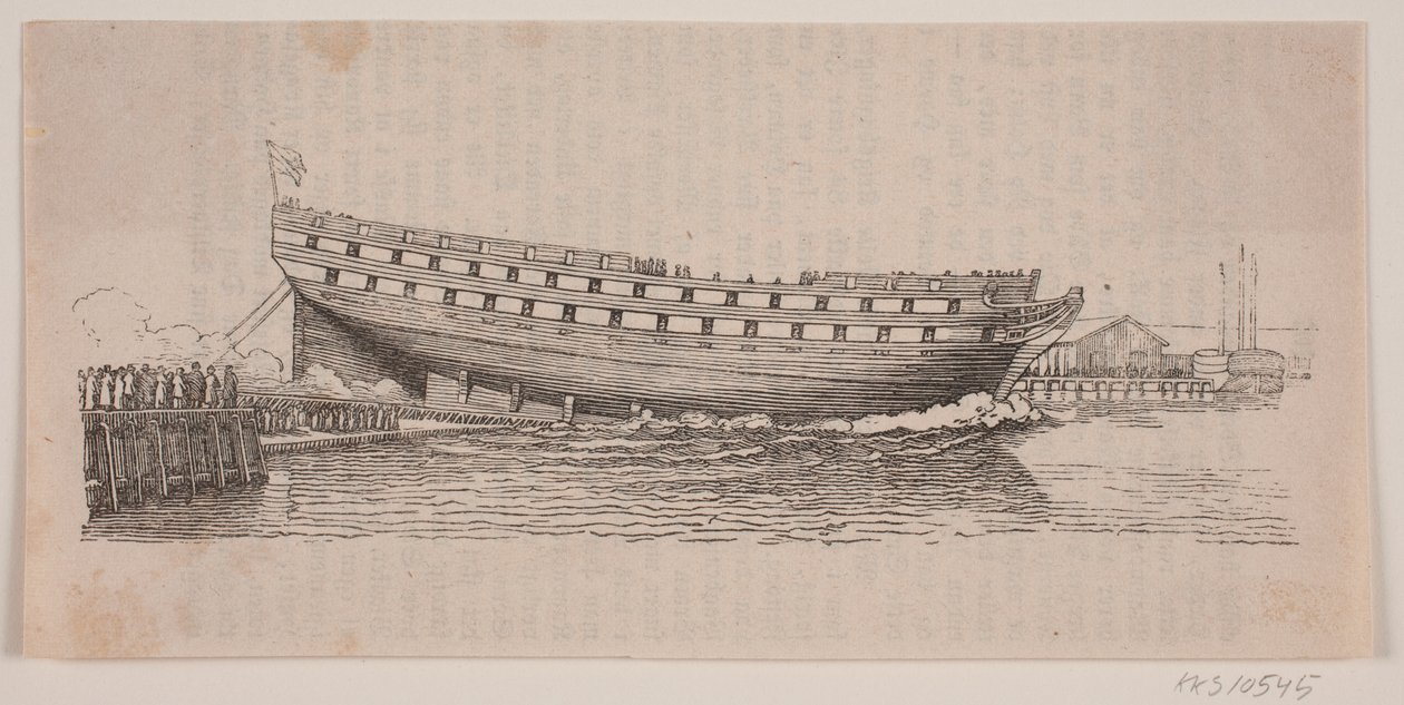Un barco de línea botado de Carl Peter Theodor Rothweiler