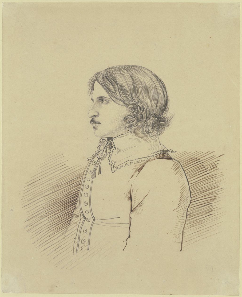 Retrato de un estudiante desconocido del círculo de la «Teutsche Lesegesellschaft» en Heidelberg, 1816 de Carl Philipp Fohr