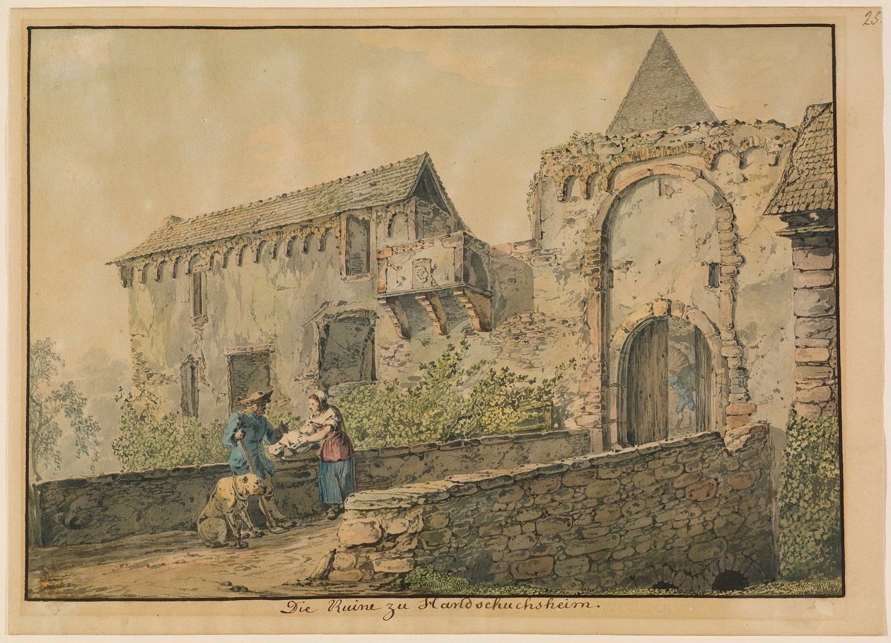 Ruinas del Tiefburg en Handschuhsheim de Carl Philipp Fohr