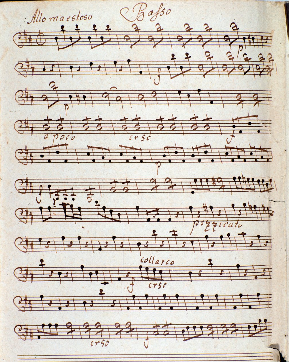 Página de la partitura del Concierto en re mayor de Karl Philipp Stamitz de Carl Philipp Stamitz