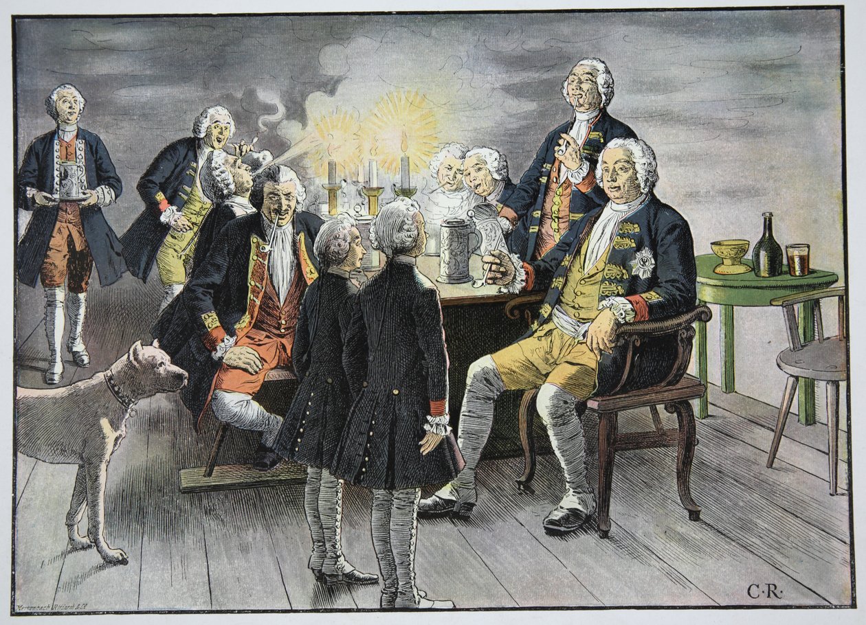 Príncipe heredero Federico y príncipe Enrique personal en tabaco de Carl Röchling