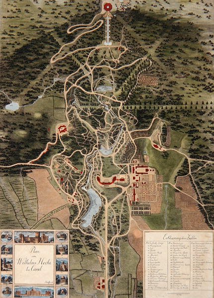 Plano de Wilhelmshöhe cerca de Kassel de Carl Schaeffer