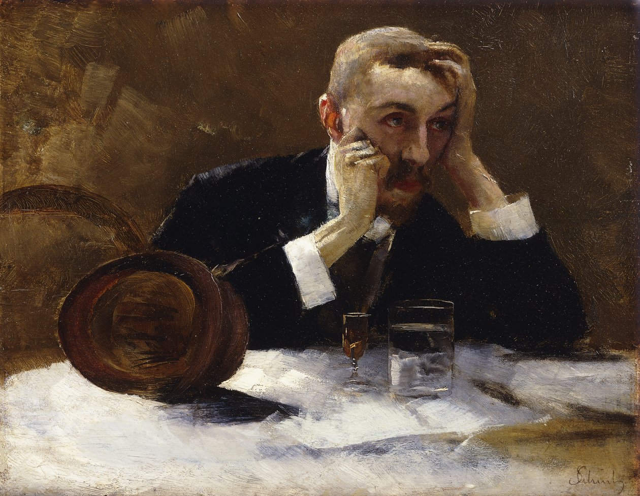Autorretrato tardío de Carl Schuch