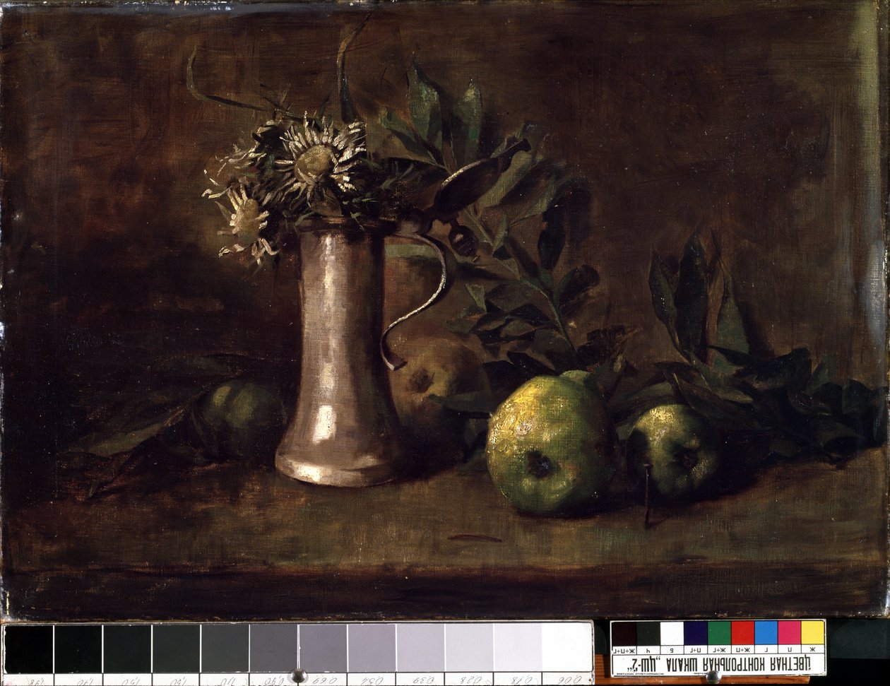 Nature morte (Naturaleza muerta). Pintura de Carl Schuch (1846-1903). Óleo sobre lienzo, 52,5 x 76 cm. Arte alemán del siglo XIX. Museo Estatal de Arte M.K. Ciurlionis, Kaunas (Lituania). de Carl Schuch
