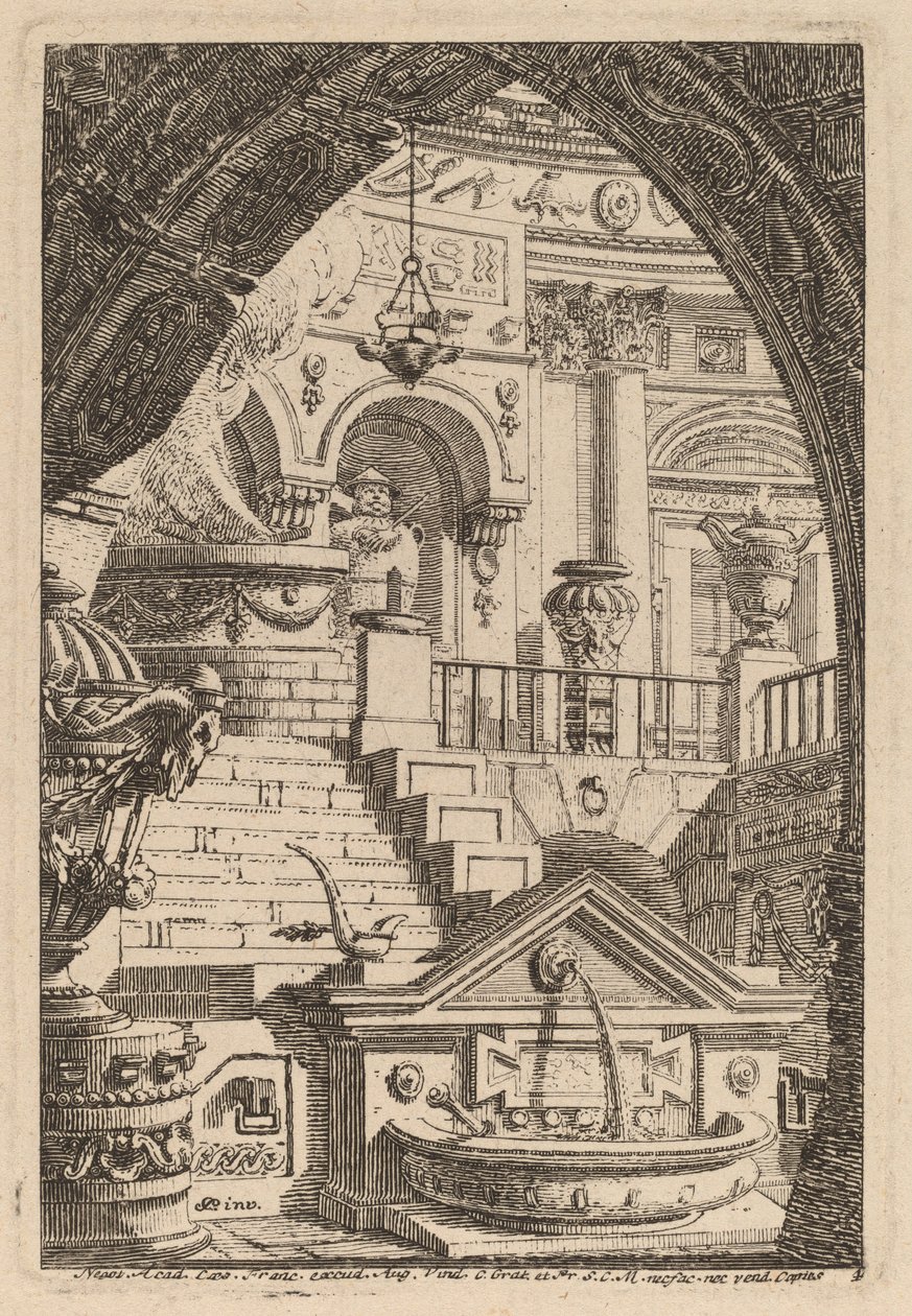 Fantasía de un Templo Antiguo de Carl Schütz