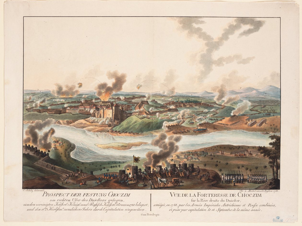 El asedio de Khotyn en 1788, 1788 de Carl Schuetz