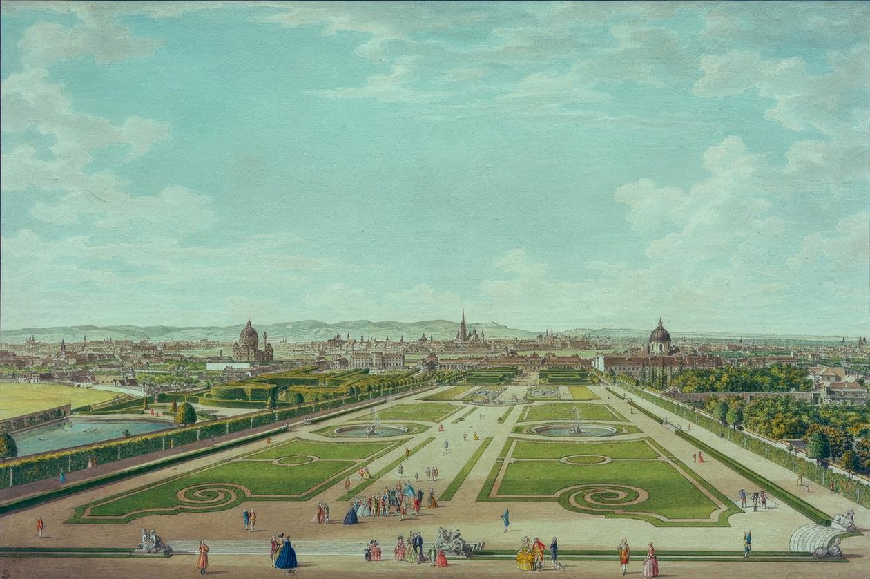 Viena, vista desde el Belvedere Superior de Carl Schütz