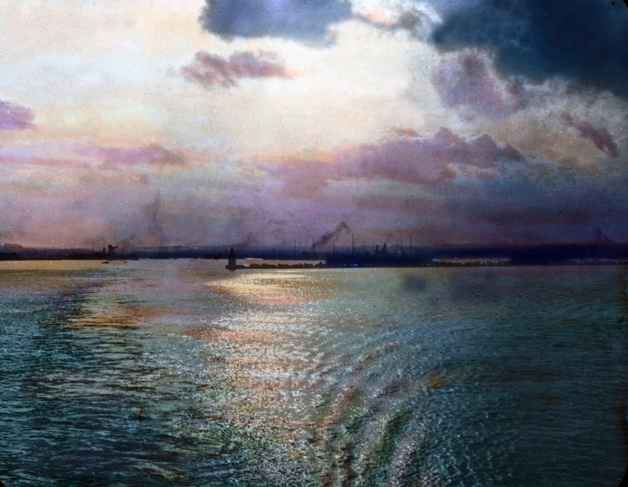 Japón, impresión de la bahía de Tokio cerca de Yokohama , fecha de la imagen: hacia 1920. Archivo Carl Simon de Carl Simon