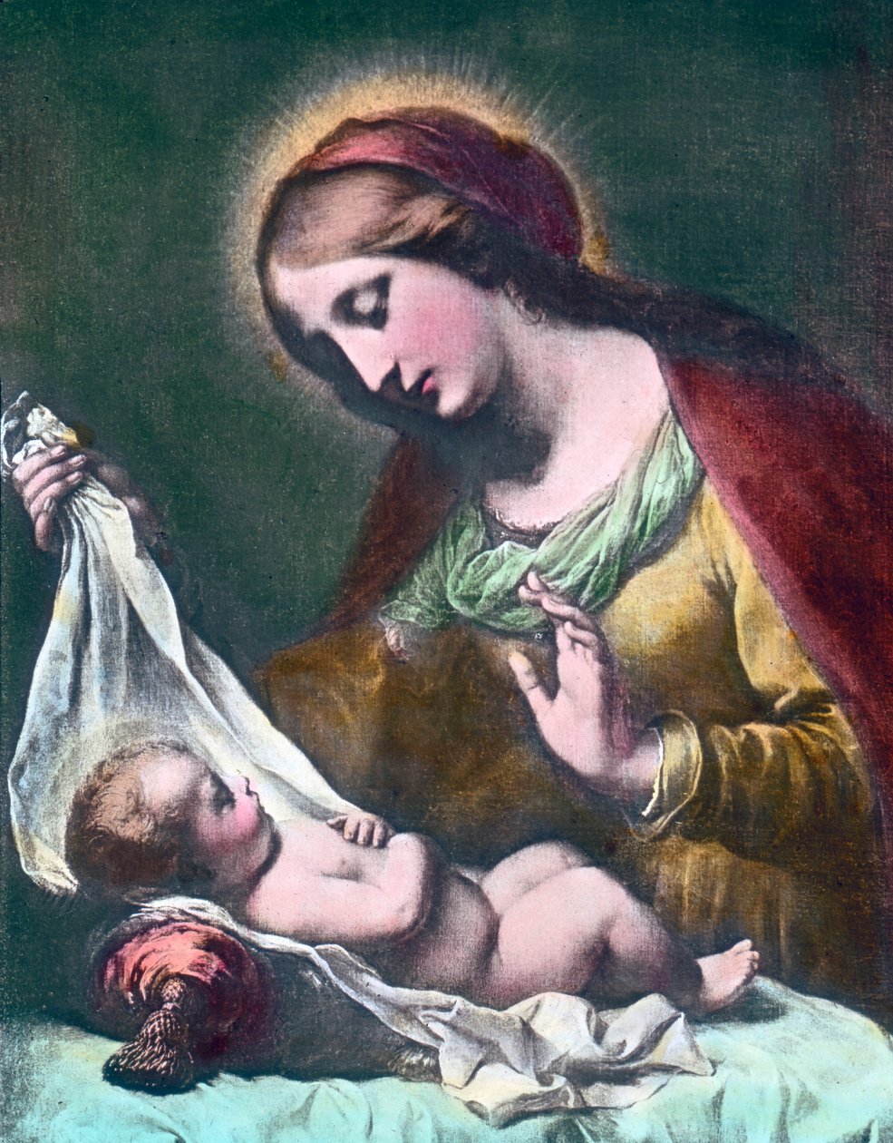 Virgen con el Niño. Pintura (sin fecha) del pintor barroco italiano Carlo Dolci (1616 - 1686). Fecha de la imagen: hacia 1900. Archivo Carl Simon de Carl Simon