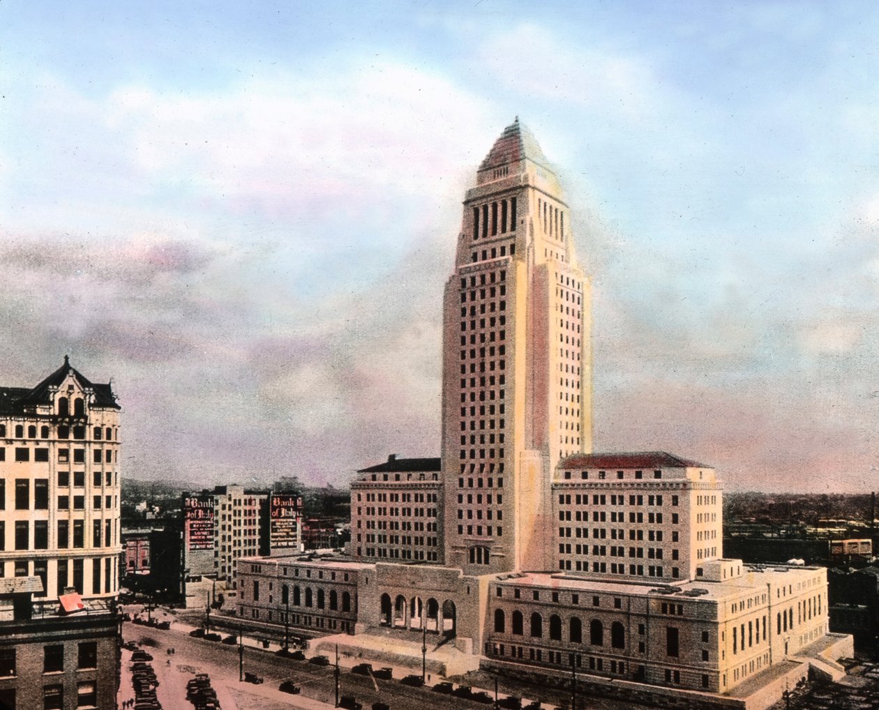 Estados Unidos de América, California, Ayuntamiento de Los Ángeles, construido entre 1926 - 1928, fecha de la imagen: hacia 1931. Archivo Carl Simon de Carl Simon