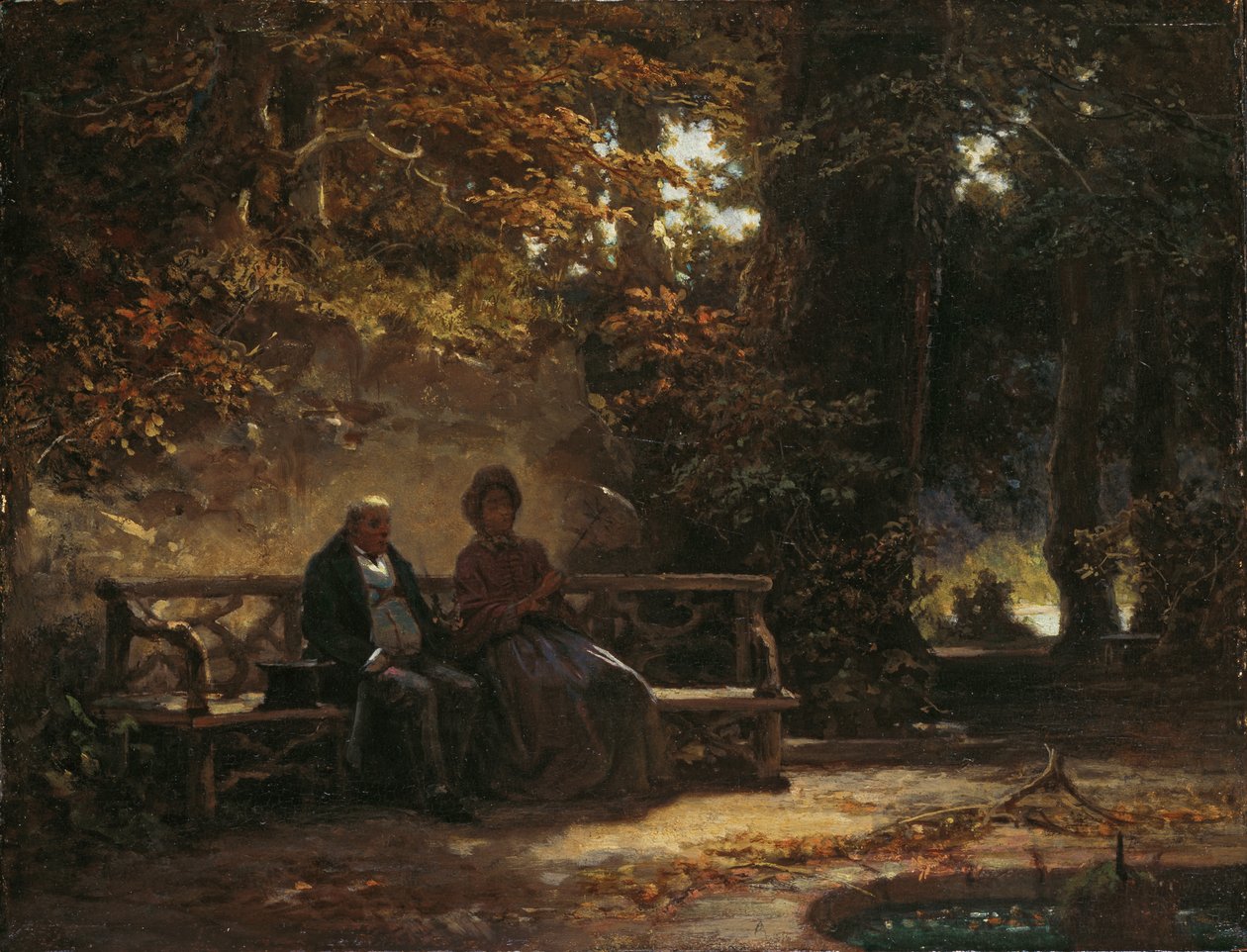 Paseantes descansando de Carl Spitzweg