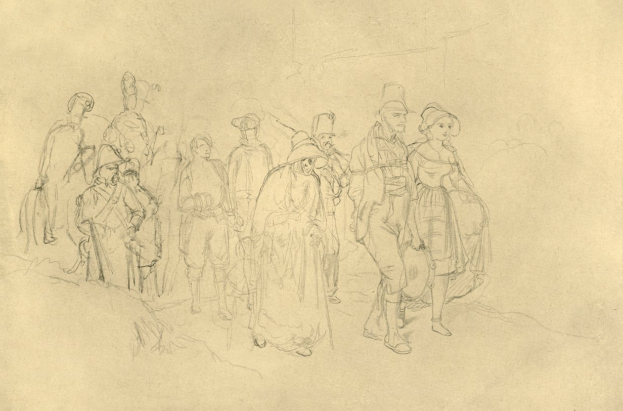Eingebrachte Zigeuner, mediados-finales del siglo XIX, c. 1924 de Carl Spitzweg