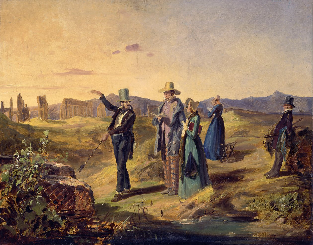 Ingleses en la Campaña romana de Carl Spitzweg