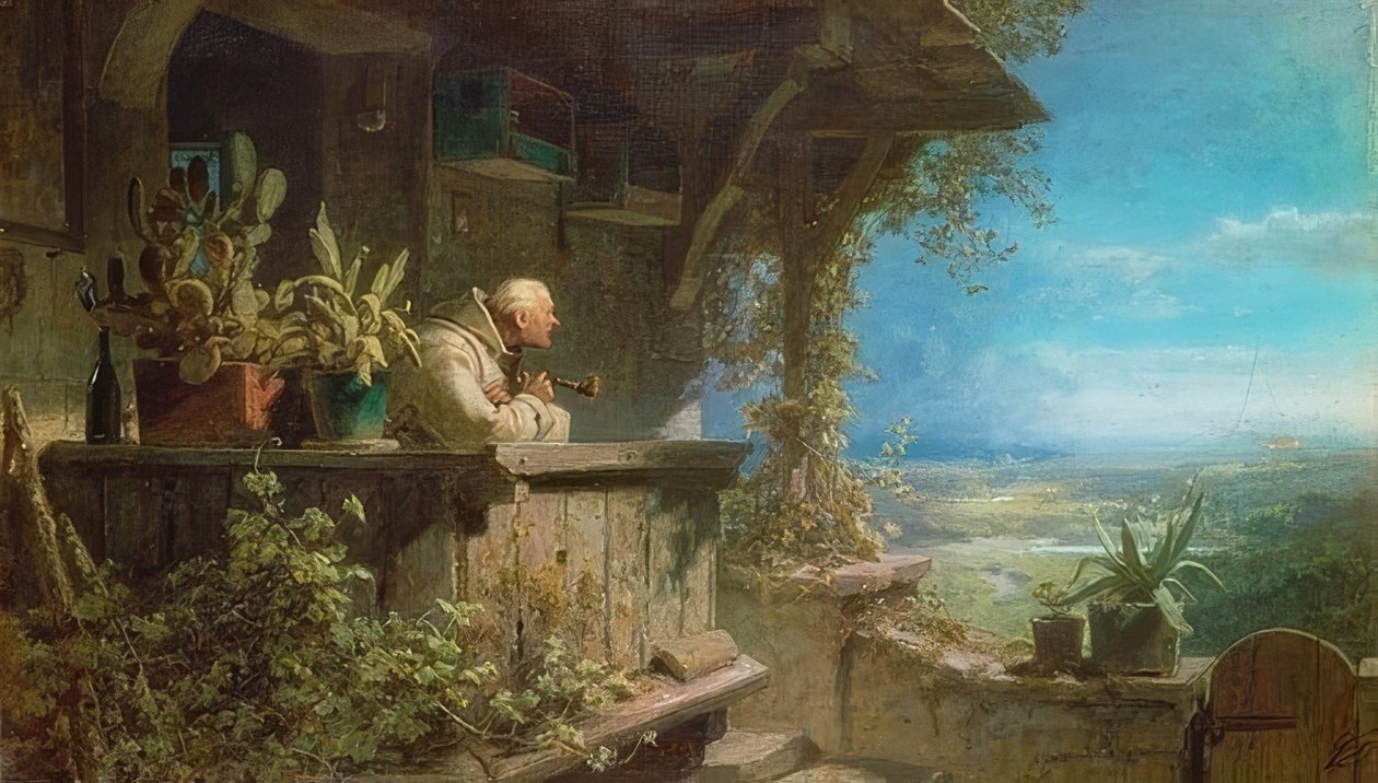 Está ardiendo. Alrededor de 1860/62 de Carl Spitzweg