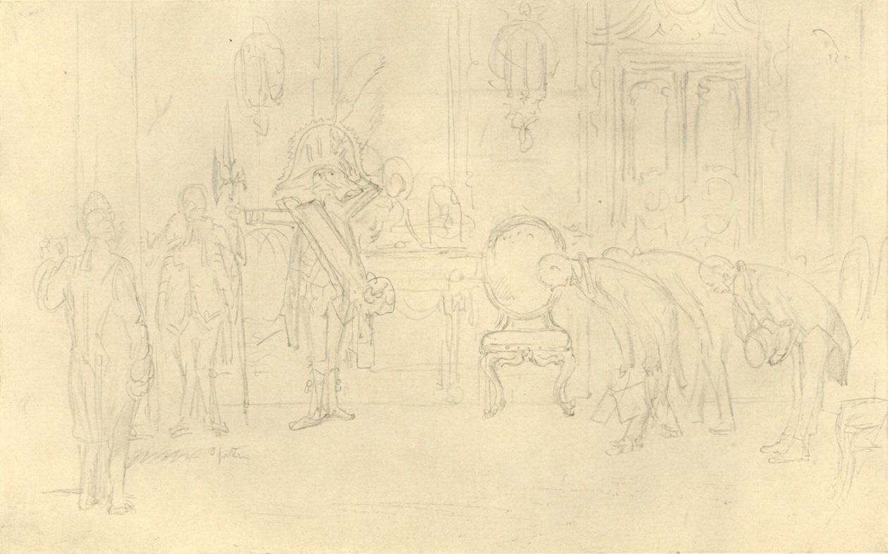 En la antesala de su alteza, mediados-finales del siglo XIX, c. 1924 de Carl Spitzweg