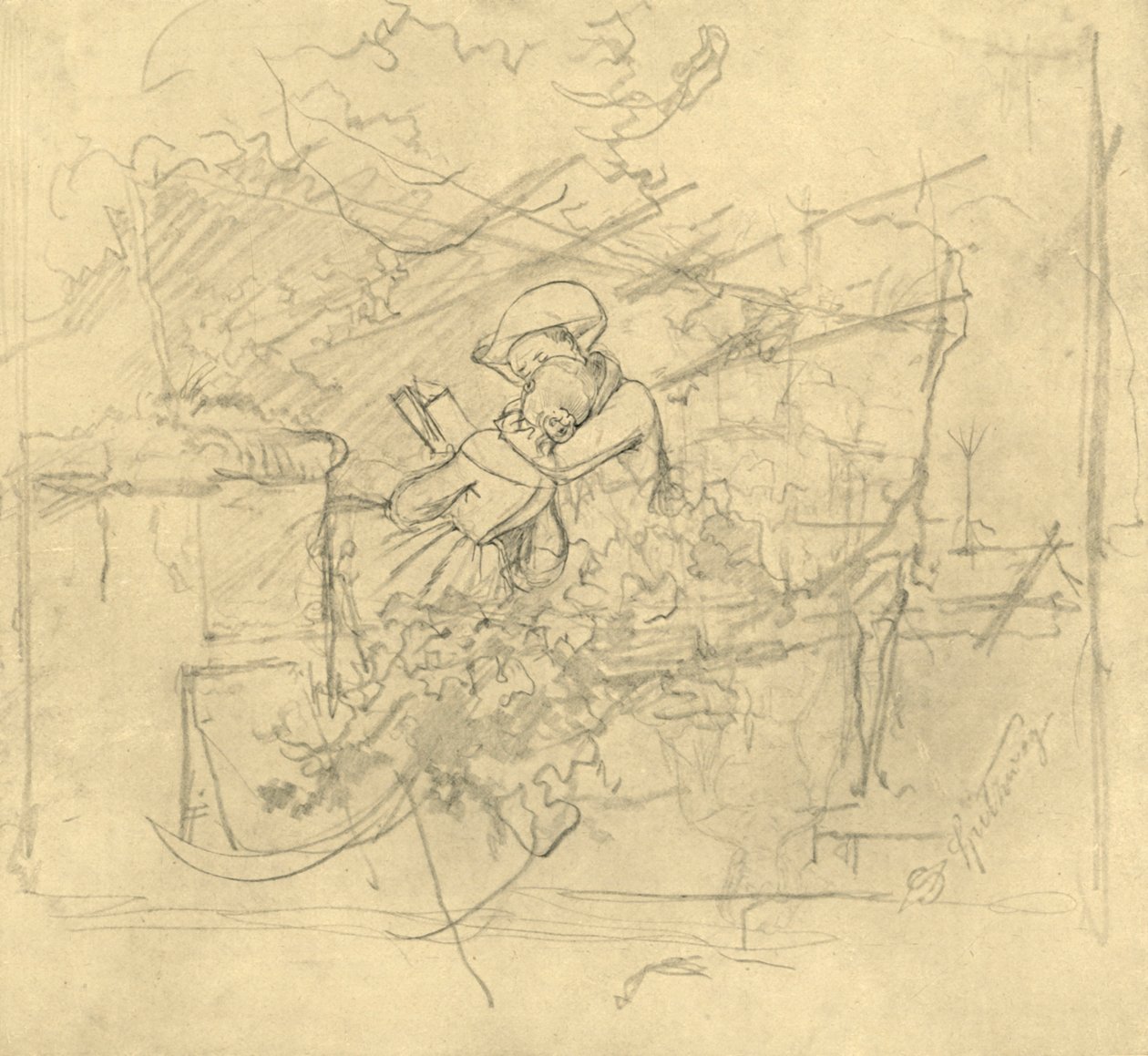Lektüre, mediados-finales del siglo XIX de Carl Spitzweg
