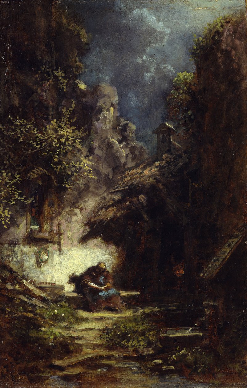 Ermitaño leyendo de Carl Spitzweg